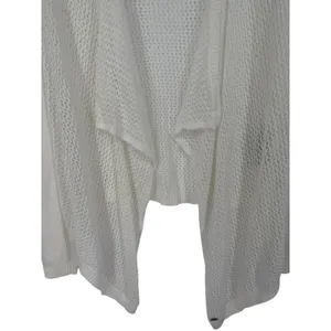 Abercrombie & Fitch Womens Crochet Open Knit Drape Front Cardigan Sweater Sz M/L thumbnail 8