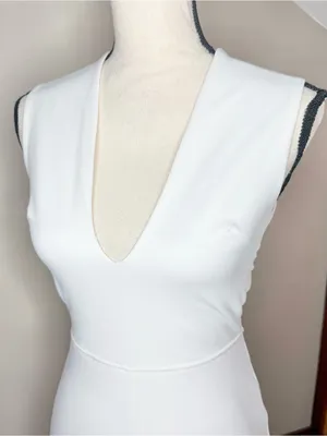 Lulus Thinking Out Loud White Backless Jumpsuit Extra Small Bridal Bride Wedding thumbnail 4