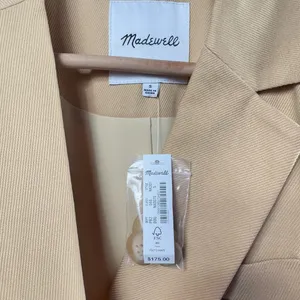 NWT Madewell Notched Lapel Tailored Blazer in Yellow Size‎ Small thumbnail 2