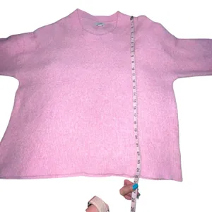 J Crew‎ Ribbed Boyfriend Crewneck Sweater Extra Soft Wool Blend Women XL Pink thumbnail 5