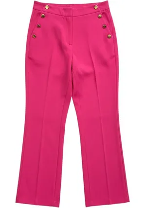 Elegant Pink‎ High-Waisted Women's Pants thumbnail 1