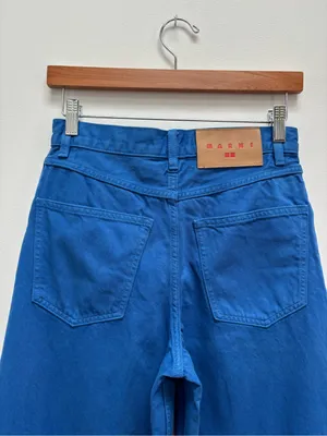 Marni X Uniqlo Blue Wide Leg Baggy Jeans Size 23 x 31 thumbnail 9