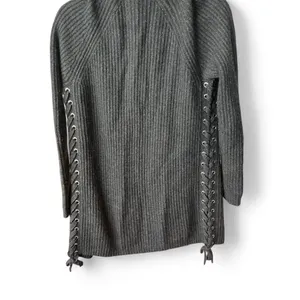 Autumn Cashmere‎ Grey Lace up Tie Cardigan size Small thumbnail 3