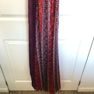 Intimately Free People Bohemian Nights Maxi Slip Dress in fiery red combo Size M thumbnail 6