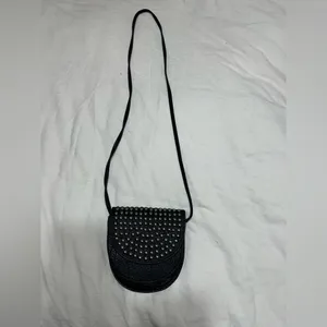 Studded leather crossbody Black thumbnail 2