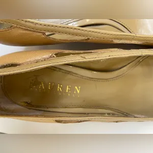 Lauren Ralph Lauren Y2K Vintage Style Tan‎ Kitten Heel Pumps Size 6.5 thumbnail 7