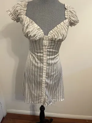With Jean Mini Dress Floral. Size Small  thumbnail 1