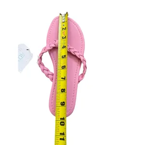 Abound pink braided thong sandals side 7.5 thumbnail 5