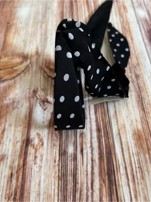 Vintage Target Retro Black Polka Dot Scarf Tie Headband NWT thumbnail 4