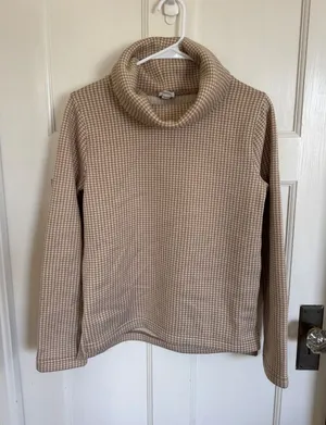 J.Crew Long-sleeve funnelneck pullover in Vintage Sandstone Dust size small thumbnail 1