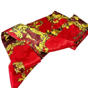 Baby Phat Red Gold Printed Neck Hair Scarf‎ Accessory thumbnail 1