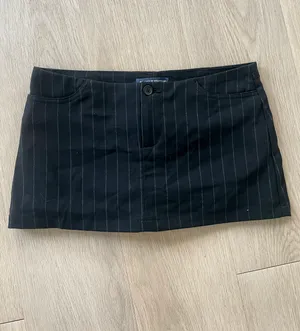 Brandy Melville Black Pinstripe Mini Skirt thumbnail 1