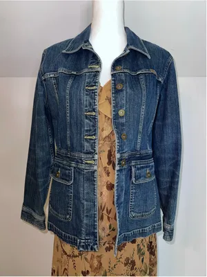 Women'sw Liz Claiborne Blue Denim Jean Jacket Size S thumbnail 1