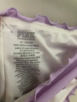 PINK Victoria's Secret Lilac Ruffle Bikini Bottoms thumbnail 3