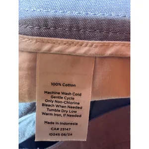Talbots Womens Blue Cotton Wide Leg Crop Pants Size 14 Chambray Patch Pocket thumbnail 4