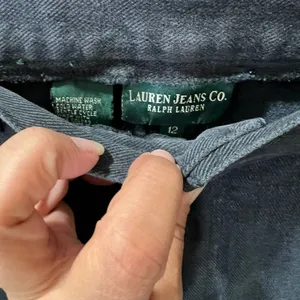 Lauren Jeans Co RL Jeans Women‎ 12 Dark Wash High Rise Straight Denim Normcore thumbnail 4