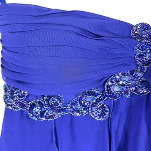 Y2K Fairy‎ Grunge Midi Dress 3/4 Blue Purple Beaded Coquette Angel Empire Waist thumbnail 12