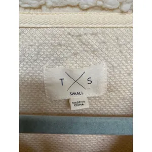 TS Sherpa Teddy‎ Boucle Pullover Sweater Buttery Soft Striped Fleece Winter Cozy thumbnail 4