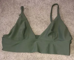 Aerie Triangle Bikini Top Green Medium thumbnail 7