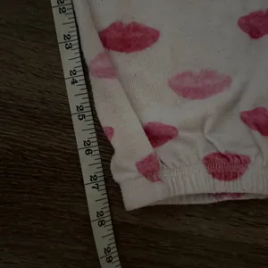 PJ‎ Salvage Sugarfina Pajama Pants White Pink Medium Lips Print Lounge Sleepwear thumbnail 6