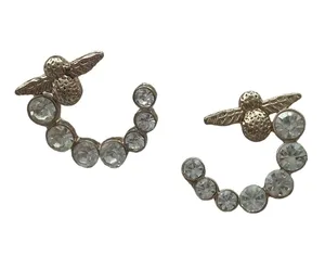 Free with Purchase! Gold Tone Bee Rhinestone Fashion Earrings thumbnail 1