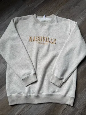 Nashville Tennessee Graphic Crewneck Sweatshirt Embroidered Super Soft Comfy XL thumbnail 2