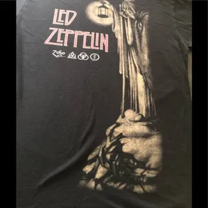 VTG 90’s Led Zeppelin Black Tee Rock Band Shirt Size S thumbnail 4