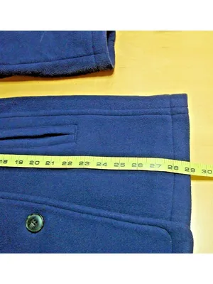 L.L. LL Bean Periwinkle Fleece Double Breasted Pea Coat Women Medium Winter Coat thumbnail 11