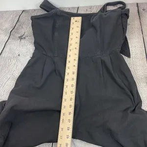 Gilli Black Jumpsuit adjustable straps back ties size Medium Cotton thumbnail 14