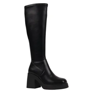 GC Shoes Women's Chantal Platform Elastic Knee-High Boots Black size 8.5 thumbnail 4