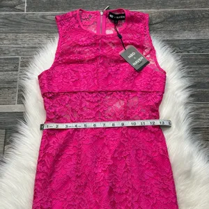 NWT NBD X Naven Lace Dahlia Dress in Pink Glo thumbnail 9