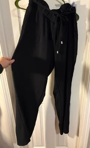 Black Paperbag Waist Pants Size XL thumbnail 1