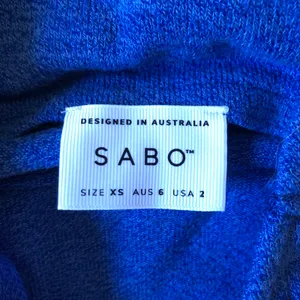Sabo Skirt EUC Women's Bright Blue Sleeveless Drape Back Sweater Size XS thumbnail 5