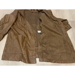 Marc New York Brown Faux Leather Jacket WITHOUT Belt- Size M thumbnail 6