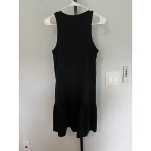 Madewell Women's Brightside Ruffle Hem Tank Mini Dress sz S Black thumbnail 10
