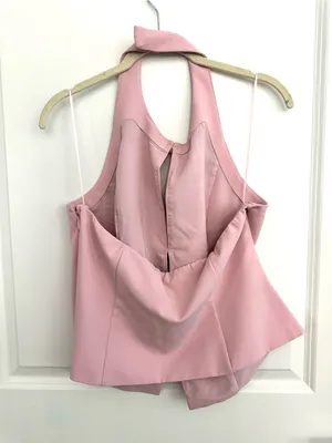 Abercrombie & Fitch Bow Tie-Front Halter Top NWT Large thumbnail 3