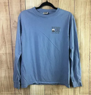 Southern Fried Cotton Sky Blue Long Sleeve Tee thumbnail 1