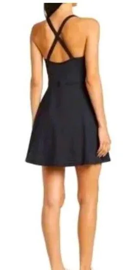 Zella Womens Tennis Dress Black Stretch Scoop Neck Spaghetti Strap Solid XS New thumbnail 2