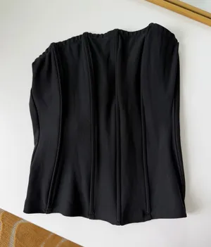 Amazon Black Boned Strapless Tube Top thumbnail 1