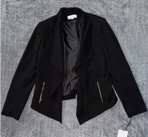 Calvin Klein Women's Black Open‎ Front Blazer Jacket Size 12 NWT thumbnail 1