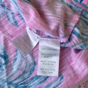 Lilly Pulitzer Pink and Blue Patterned Top thumbnail 9