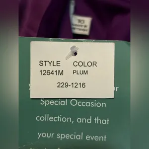 Plum Purple J. Taylor Formal Dress size 10 NWT thumbnail 6