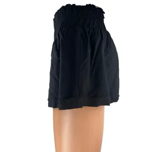 Princess Polly Women's Black Pull On Smocked High Waisted Mini Shorts Size 2 thumbnail 2
