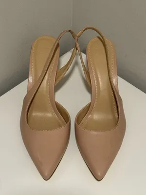 Justfab nude slingback heels thumbnail 2