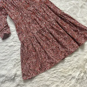 SUNCOO Paris Cesaria Dress Rust Floral Tiered Ruffle Mini Size T1 S thumbnail 4