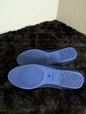 Rothy's Navy Blue The Round Toe Retired White Halo Ballet Flats EUC Size 8.5 thumbnail 5