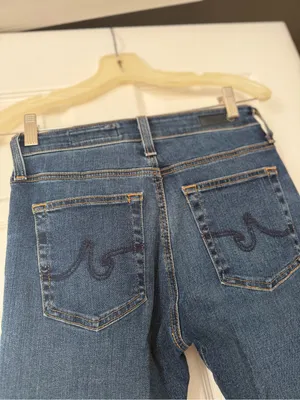 AG Dark Blue Wash “The Farrah Skinny Ankle” thumbnail 5