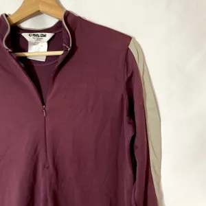 Pearl Izumi purple gray running quarter zip long‎ sleeved top women's size large thumbnail 2