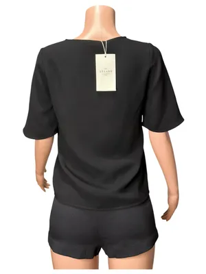 SÉZANE Sylla Blouse, Black, FR34/US2 thumbnail 5