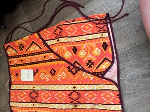 Nwt‎ Free People Cleo Wrap Skirt in Rust Combo thumbnail 8